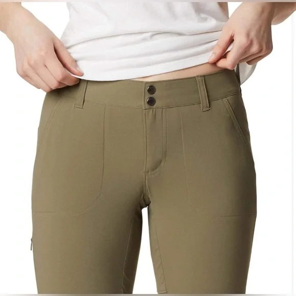 NWOT Columbia Women's Saturday Trail Stretch Pant in Army Green Size 8 - Picture 4 of 13